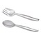 Silver Disposable Plastic Serving Flatware Set (150 Pairs)